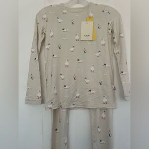 NEW Kyte Baby Retired DUCKS 2pc Pajama Set Bamboo Size 10
